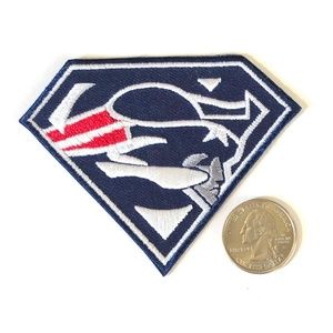 Patriots patch iron on Superman NFL team DIY super